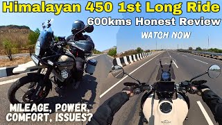 HIMALAYAN 450 1st Long Ride Mileage amp Performance Review  High Speed Stability amp Endurance Test 🔥🔥 [upl. by Etak]