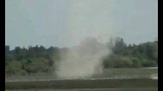 Sand Tornados on Berlin Airport SXF [upl. by Atnahs343]