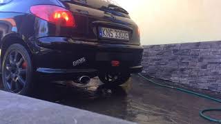 Peugeot 206 20 HDi custom exhaust sound [upl. by Nylhsa]