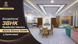 Modern 3 BHK Interior Design in Hyderabad  Interior Decor by Nifty Interio [upl. by Welker]