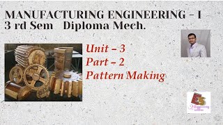 ME I UNIT  3 Part  2 Pattern Making By P N Chhaniyara [upl. by Marutani]