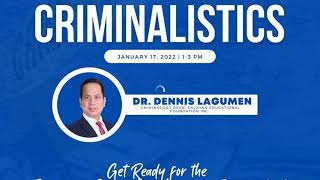 2 FREE ONLINE REVIEW REFRESHER ON CRIMINALISTICS by Dr Dennis Lagumen January 19 2022 [upl. by Brawley]