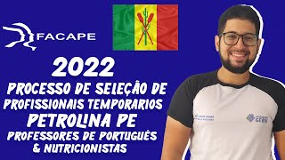 Processo Seletivo  PETROLINAPE  Prof de Português e Nutricionistas  Questão 12  Matemática [upl. by Salas]