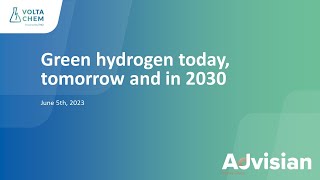 Webinar Green hydrogen today tomorrow and in 2030 [upl. by Etka]