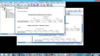 Test du khi 2 ratio de vraisemblance sous SPSS et indépendance de variables qualitatives [upl. by Imak478]