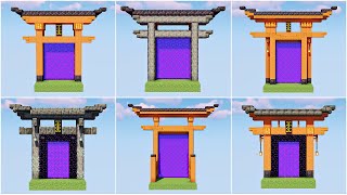 Torii Gate Nether Portals  Minecraft Tutorial [upl. by Ahsieym819]