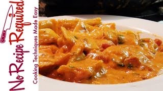 Cheese Ravioli with Creamy Marinara  NoRecipeRequiredcom [upl. by Anitsirhcairam]