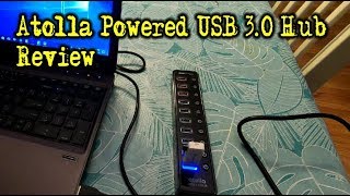 Atolla Powered USB 30 Hub 7 USB and 4 Smart Charging Ports Review [upl. by Blalock]