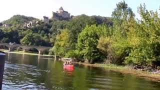 France balade en gabare sur laDordogne village de Roque Gageac [upl. by Yesrej680]