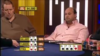 Insane Poker Hand  Straight vs Flush vs Quads [upl. by Aveline]