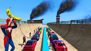 Ramps Palmer Taylor Power Station go to Humane Labs Spiderman Cars Team in GTA V mods [upl. by Diahann113]