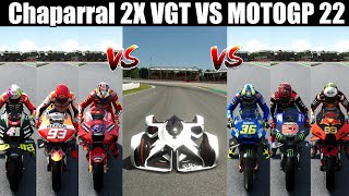 Chevrolet Chaparral 2X VGT VS MotoGP 22 BIkes  Insane Drag Race  Fastest Electric Vs GP Bikes [upl. by Enerak710]