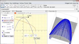 Rotationsvolym runt yaxeln i GeoGebra [upl. by Anirdnaxela101]