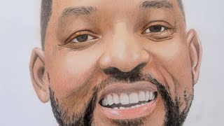 Drawing Will Smith Using Giotto Stillnovo Skin Tone Pencil Color  Virman Potr [upl. by Valerlan906]