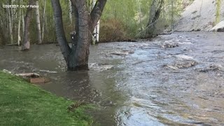 Measuring southern Idahos snowpack levels as rivers still run high [upl. by Odlo521]