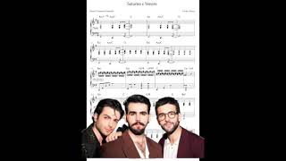 Saturno e Venere  Il Volo Irama base e spartito piano tutorial [upl. by Enialahs592]