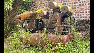 Master Mechanic Restores A Highcapacity Air Compressor Forgotten Perennial  Full Restoration [upl. by Nert467]