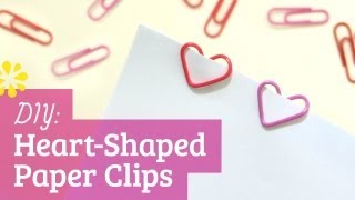 DIY Heart Paper Clips  Valentines Day  Sea Lemon [upl. by Jehanna]