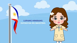 LUPANG HINIRANG The Philippine National Anthem Sing Along Mingmings Classroom [upl. by Barbee]