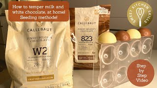 How to Temper Milk and White Chocolate at Home Seeding method [upl. by Thamora]