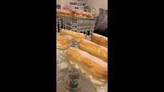 Eclairs Vanille  Chantilly fraises au Thermomix [upl. by Attenrev]