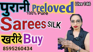 8595260434 sale Preloved pure silksarees online sale handloom silk sarees live 146 [upl. by Salter]