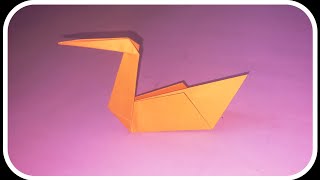 Sticky Note Origami Easy Swan Post it origami Origami swan Easy Tutorial step by step [upl. by Aneleiram906]