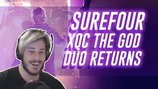 Surefour XQC THE GOD TANK DUO RETURNS  Surefour Highlights 74 [upl. by Ybbil]