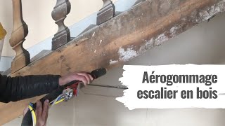 Décapage par aérogommage dun escalier  ACF [upl. by Yelnoc210]