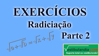 Matemática Zero 20  Aula 15  Radiciação  parte 2 de 2 [upl. by Desi]