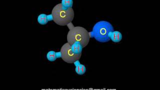 Molécula de 2propanol  propan2ol  CH3CHOHCH3 [upl. by Cassy383]