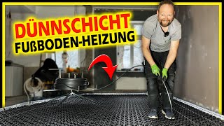 Dünnschicht Fußbodenheizung verlegen  Ideal für Altbau minimale Aufbauhöhe  Home Build Solution [upl. by Itisahc74]