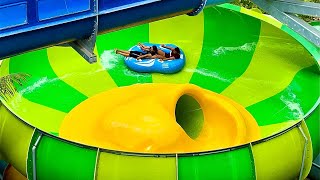 The Curl amp Swirl Water Slide at SplashMania Waterpark [upl. by Odelinda]