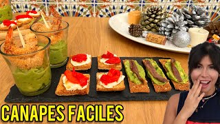 🎄3 CANAPES FACILES Y RAPIDOS Para Navidad [upl. by Bourne]