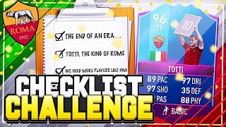 FIFA 17 CHECKLIST CHALLENGE 📋  96 SBC TOTTI  96 LEGEND TOTTI SQUAD BUILDER [upl. by Berman]