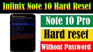 How to Reset Infinix Note10 mobileinfinix Note 10 pro hard reset without password [upl. by Evod143]