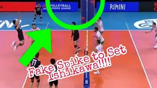 Ran Takahashi quotFAKE SPIKE SETquot to Ishikawa [upl. by Ling]