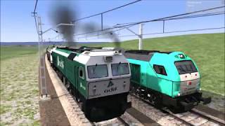 BTV  Banalización temporal de la vía entre Figueras y Portbou  Railworks Train Simulator 2020 [upl. by Bergerac456]