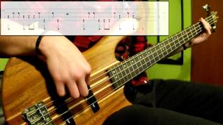 Gorillaz  Feel Good Inc Bass Cover Play Along Tabs In Video [upl. by Rechaba]