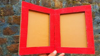 Photo Frame  How To Make Photo Frame With Cardboard [upl. by Burch]