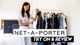 NETAPORTER TRY ON Best basics for a timeless wardrobe ft Khaite Toteme The Frankie Shop [upl. by Jaffe378]