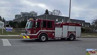 4K Mississauga Fire Pumper 119 Responding [upl. by Waldack83]