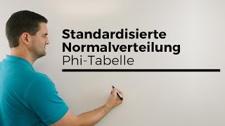 Standardisierte Normalverteilung PhiTabelle ablesen Minuswerte Mathe by Daniel Jung [upl. by Prosper]