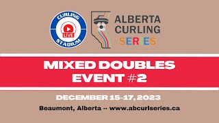 DuprasJacques vs JensenSaville  Draw 1  Curling Stadium Alberta Curling Series Doubles 2022 [upl. by Olivia]