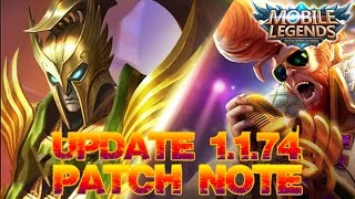 Mobile Legends  Update 1174 Patch Note  New Map New Skin Hero Balance Changes [upl. by Bonni]