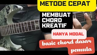 TUTORIAL GITAR PEMULA KUNCI DASAR CARA MAIN KUNCI GITAR DASAR YANG ENAK DAN KREATIF [upl. by Nitsyrc]