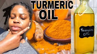 DIY HOMEMADE TURMERIC OIL WITH TURMERIC POWDER FOR LIGHTNING AND BRIGHTEN SKIN  Beauty by blizzy [upl. by Turtle426]