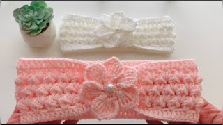 Diadema fácil tejida a crochet PATRÓN DE CROCHET [upl. by Ramuk86]