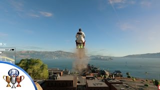 Watch Dogs 2  Jump Around Trophy  140 Meter Jump in a Vehicle Location [upl. by Chelsey]