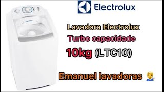 Lavadora Electrolux turbo capacidade 10kg LTC10 1ªv 55 peças de roupas [upl. by Korfonta550]